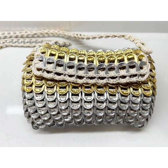 Stylish Gold and Silver Crossbody Bag - Picture 3 of 7